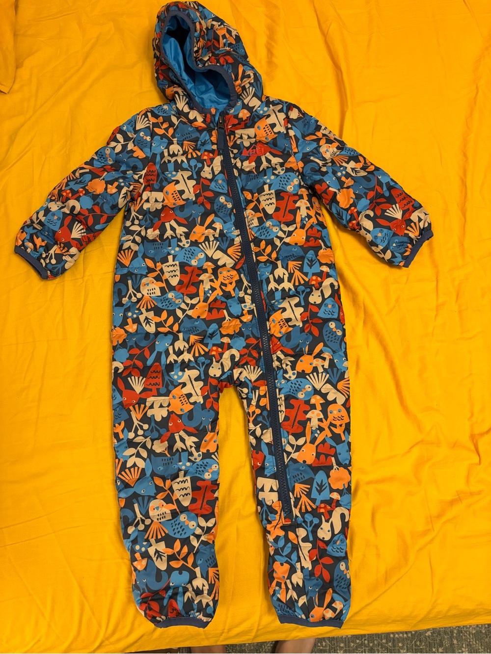 REI “FOREST FRIENDS BLUE NIGHTS” Infants Snowsuit